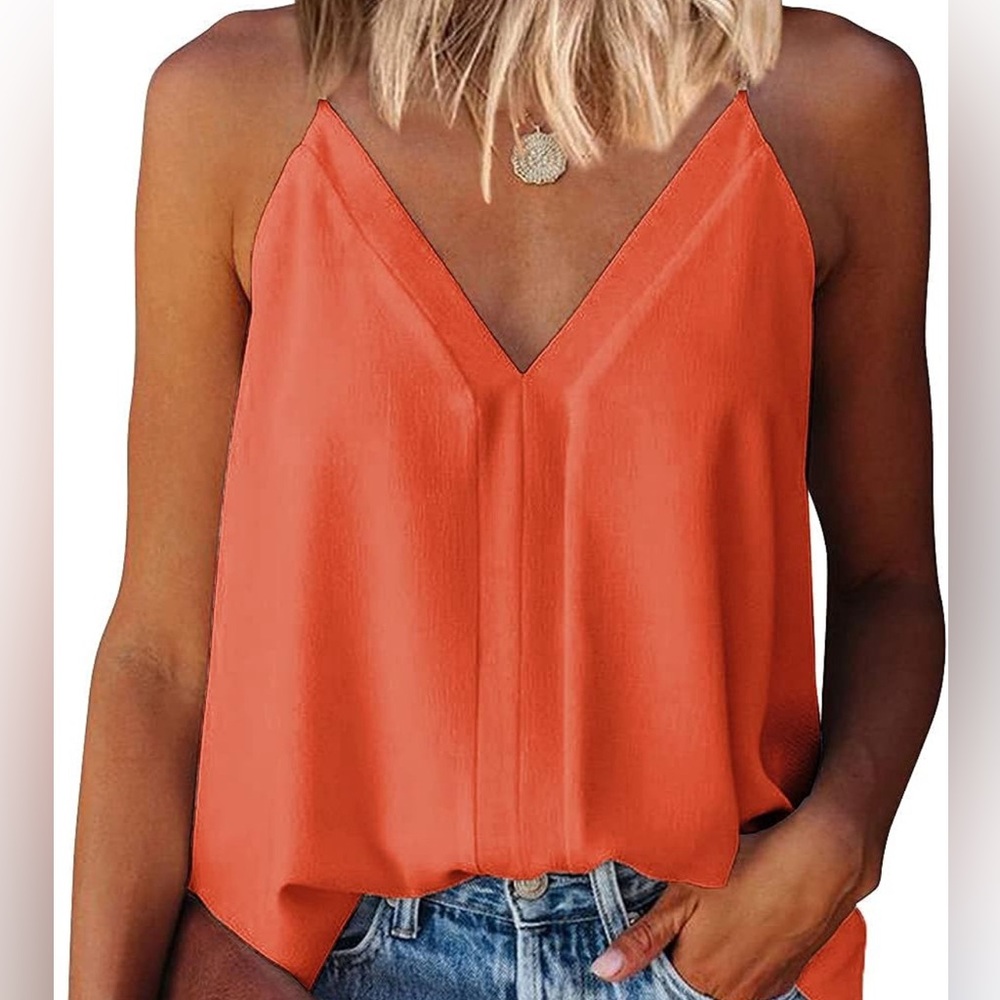 V neck strappy tank